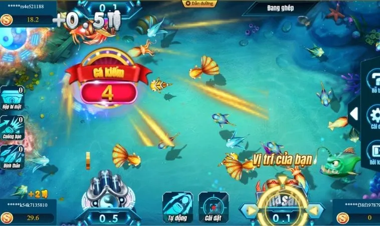 Hệ thống vũ khí trong game Vua Bắn Cá Tại SM66